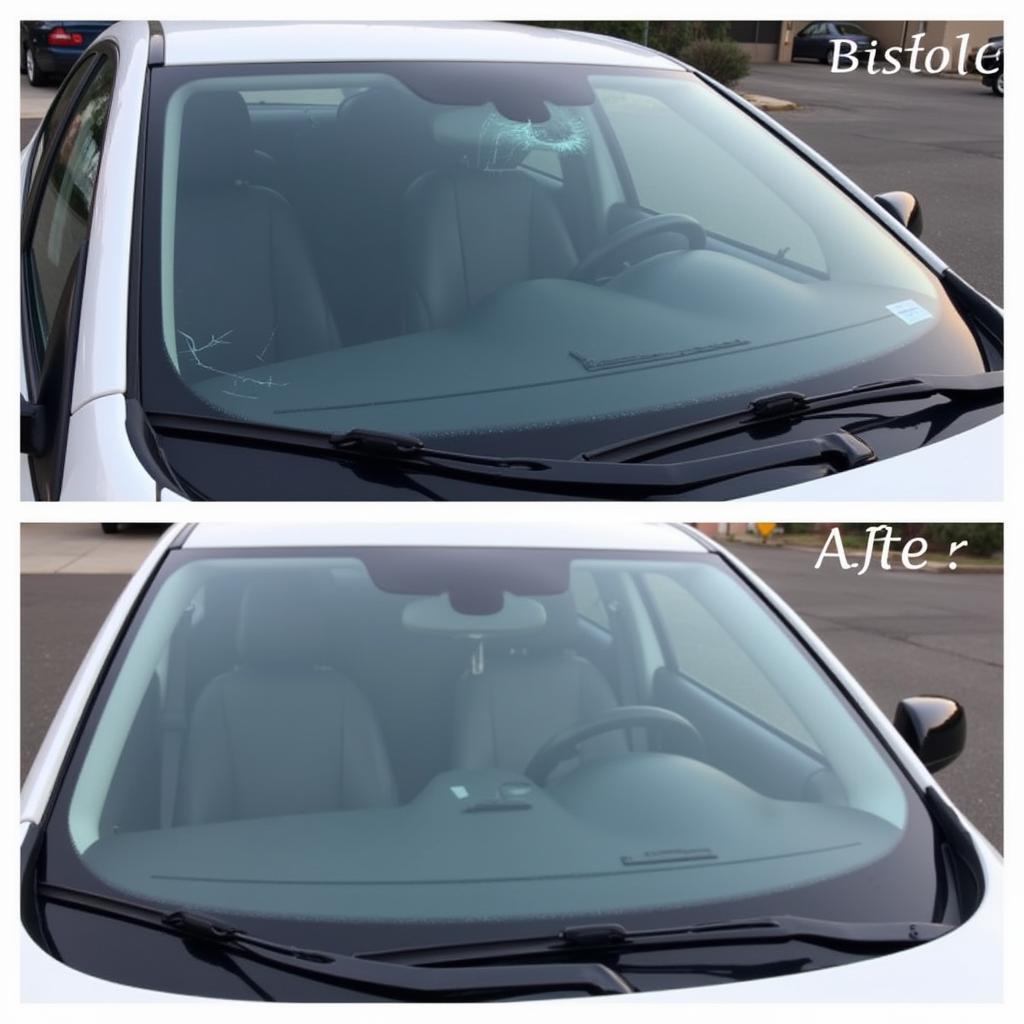 Windshield Repair Puyallup Before and After