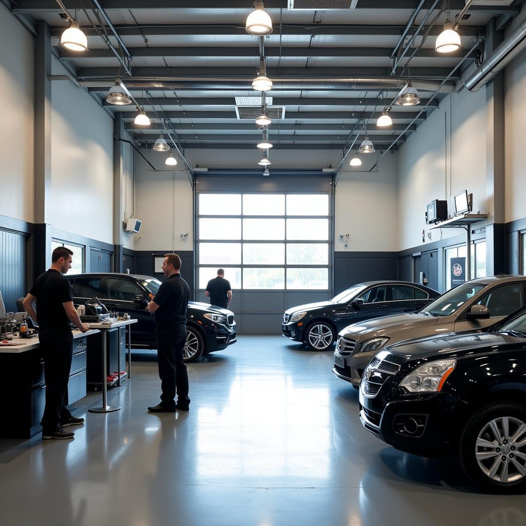 A busy and well-equipped auto electrical repair shop in Windsor