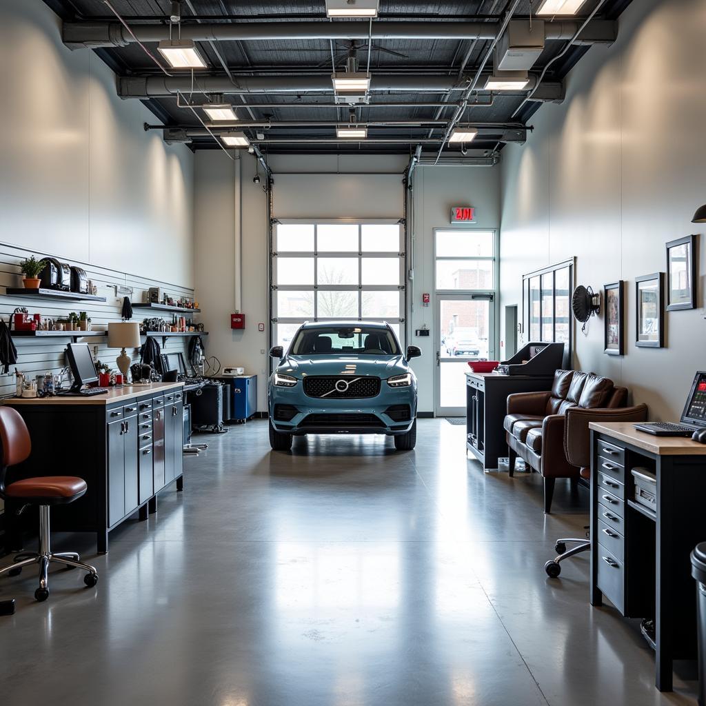 Modern and Clean Auto Service Shop Interior in Winnipeg