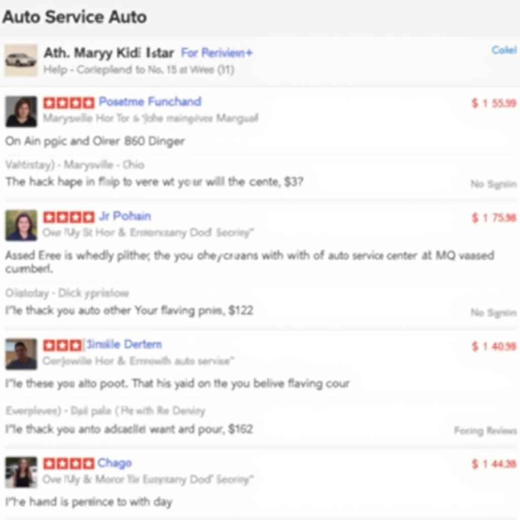 Analyzing Yelp Reviews for Auto Service in Marysville, Ohio