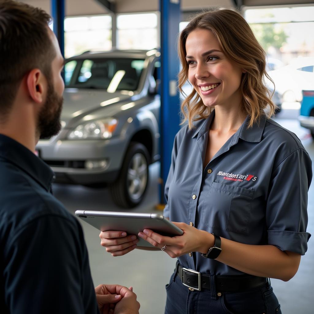 Customer Service Interaction at Yuba City Auto Repair Shop