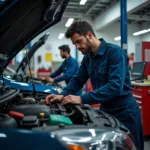 Sharjah Auto Mechanic Working Late at Night