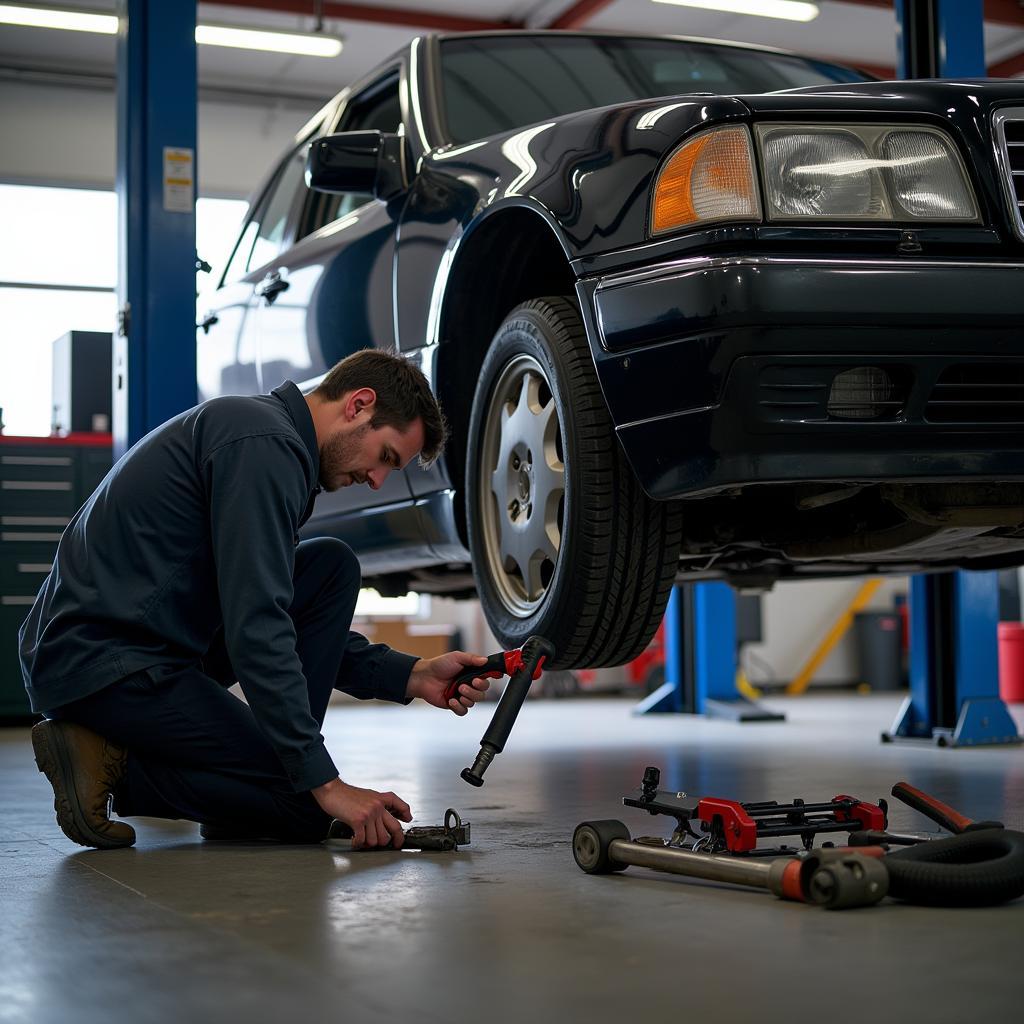 Mechanic repairing a 2nd car in Derry