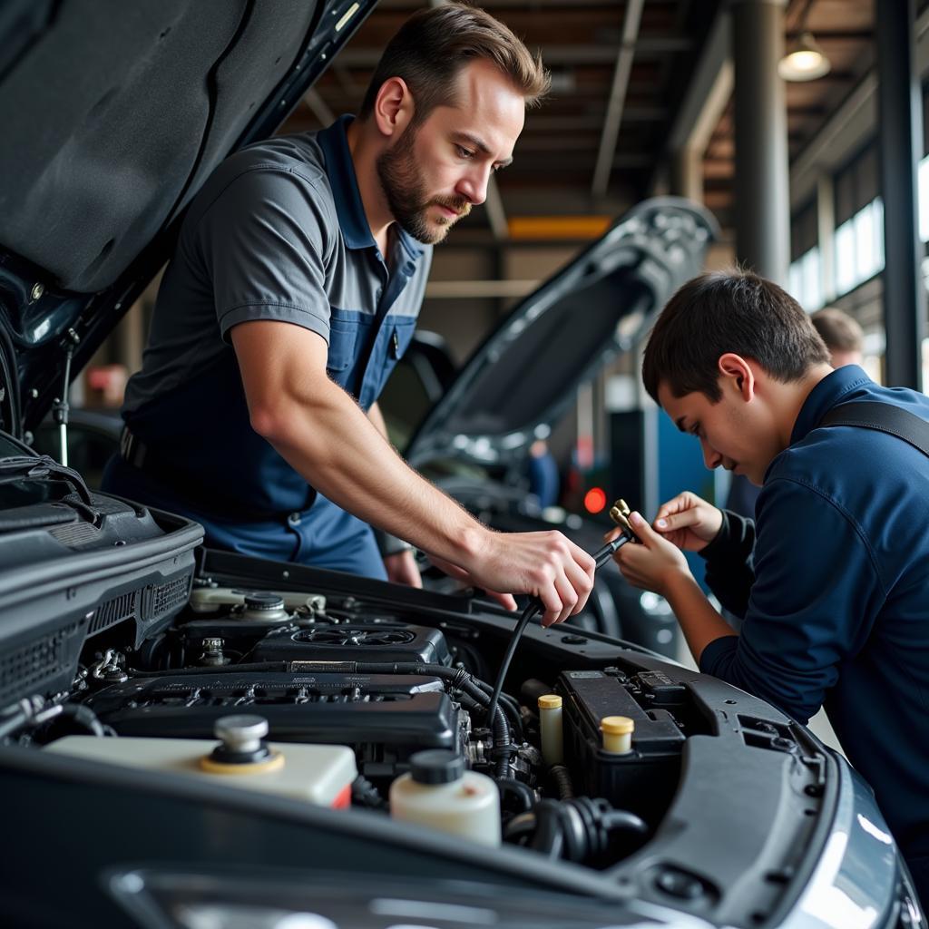 A1 Auto Service Technician Working