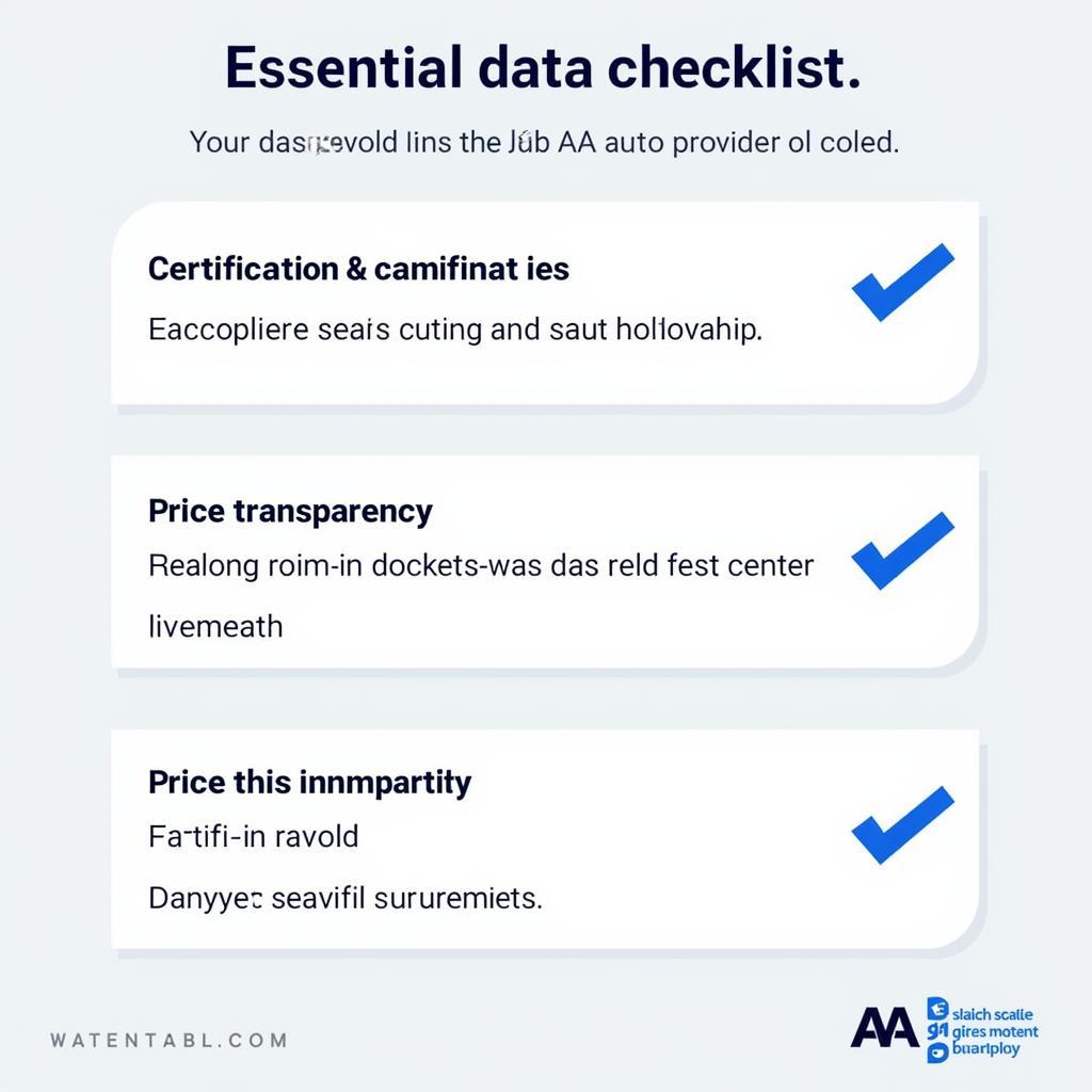 AAA Auto Service Review Checklist