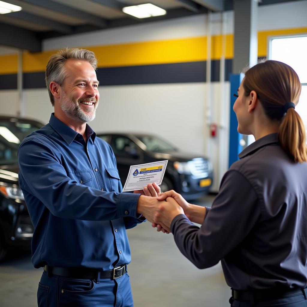 AAA Member Saving Money on Car Repair