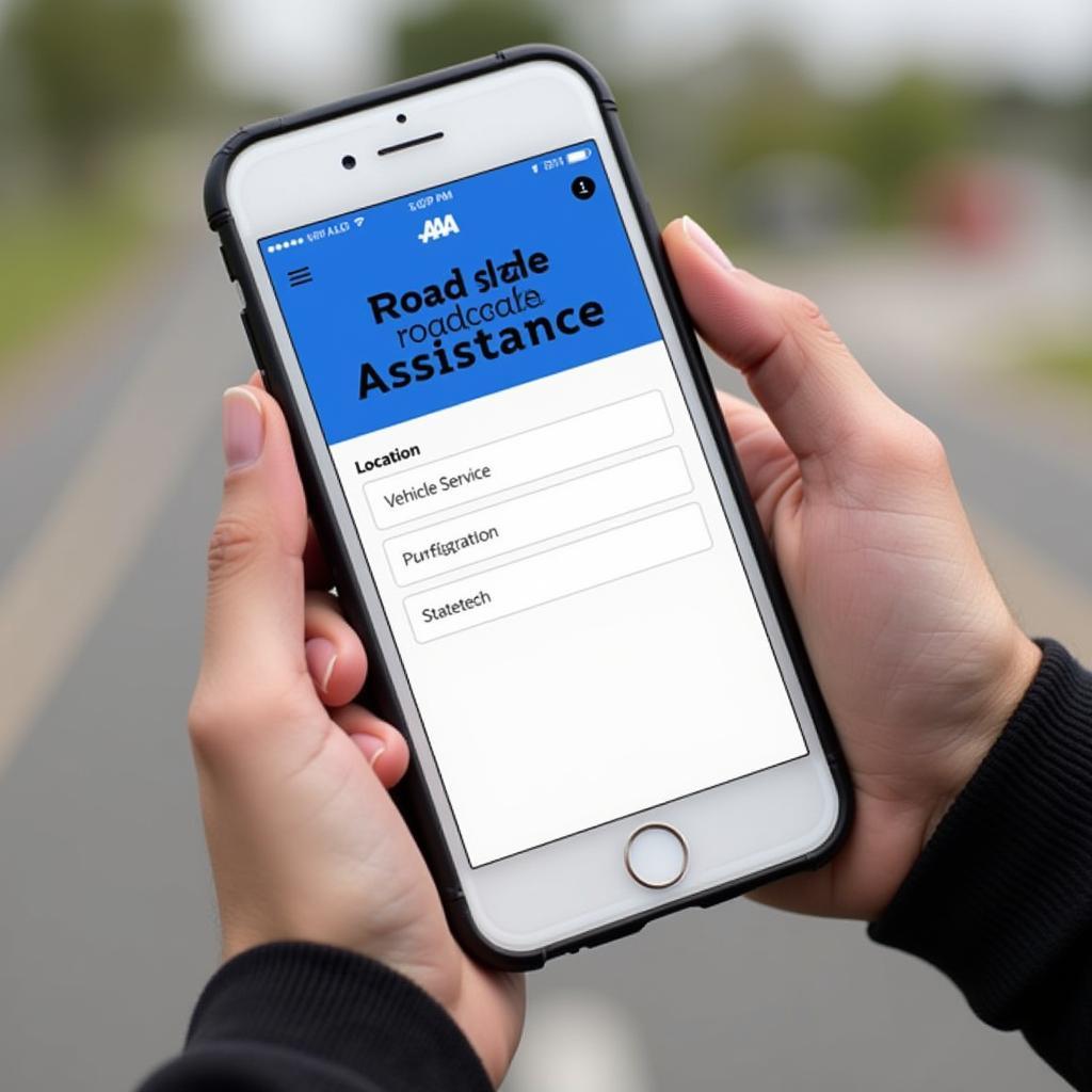 Requesting Roadside Assistance Through the AAA Mobile App