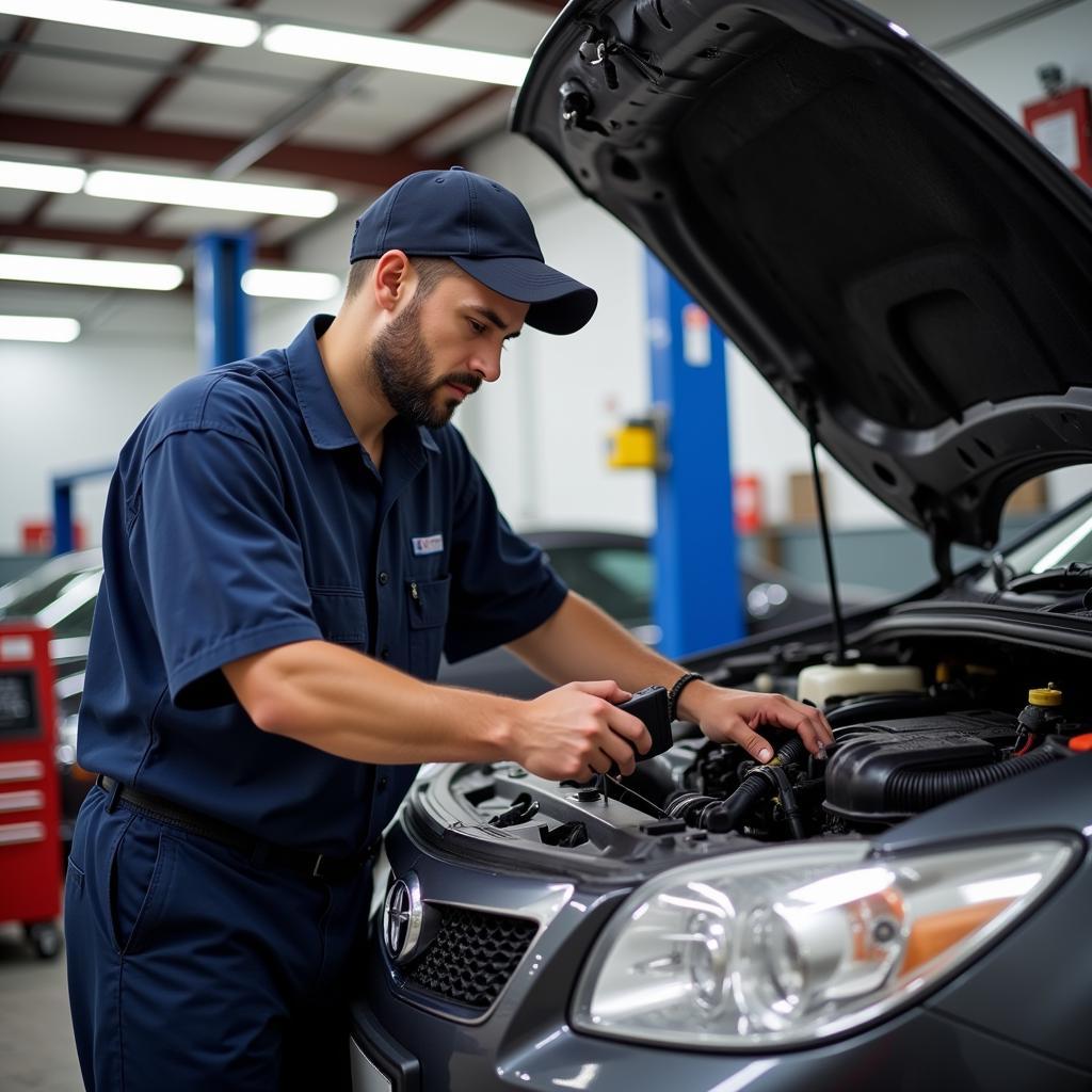 Aaron Auto Service Technician at Work