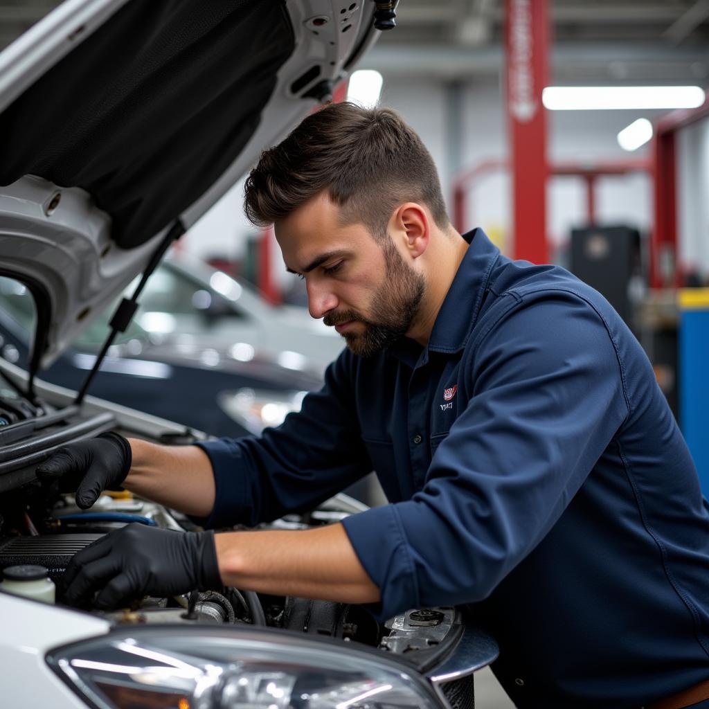 ABC Auto Service Center Tampa Technician Working