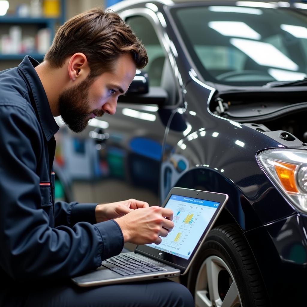 Mechanic working on a car at Ada Auto Services Camperdown NSW