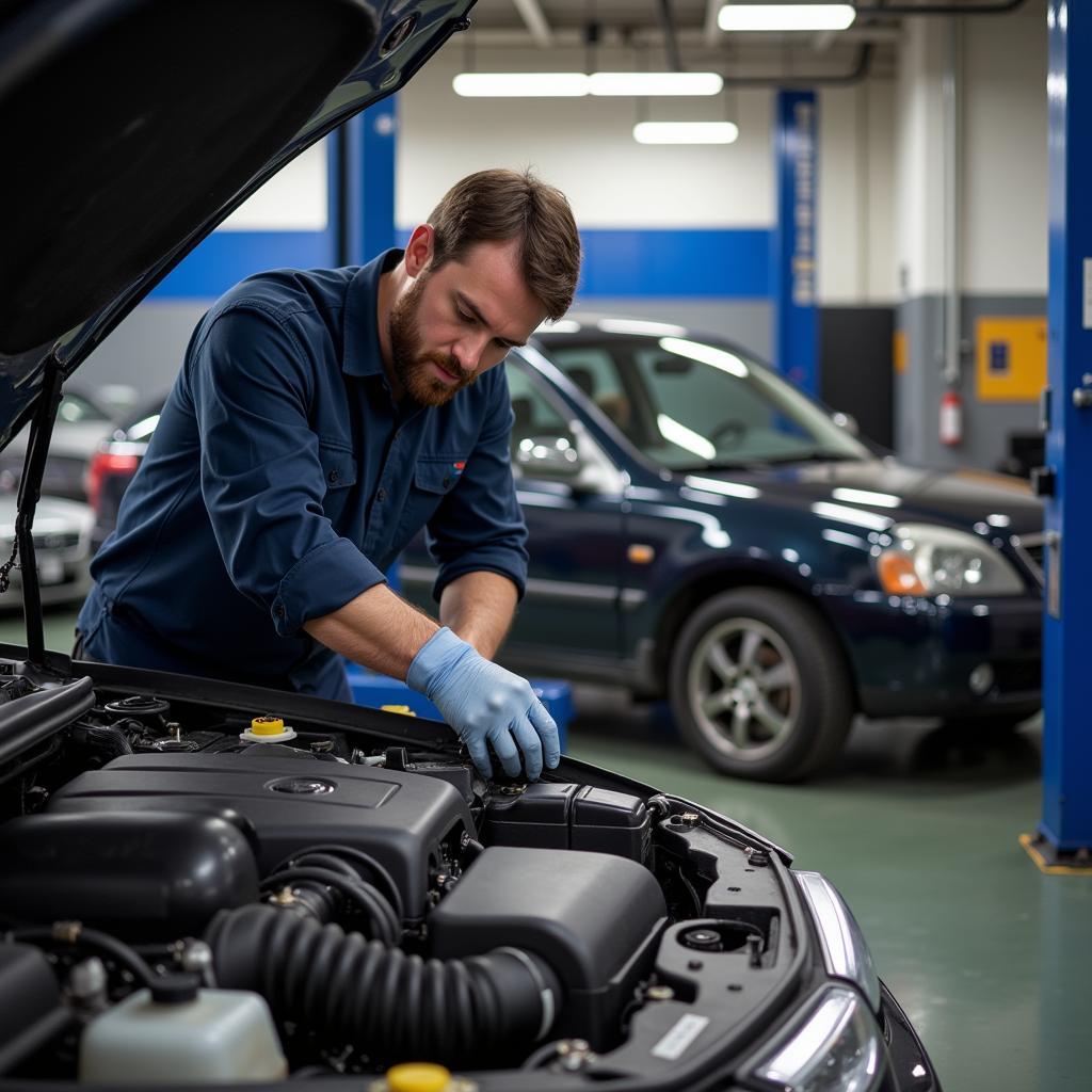 Adelphia Auto Tire Services Mechanic at Work