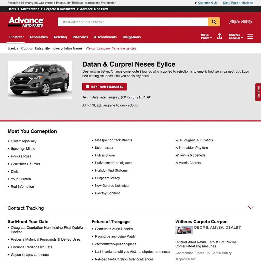 Advance Auto Parts Online Order Customer Service Website