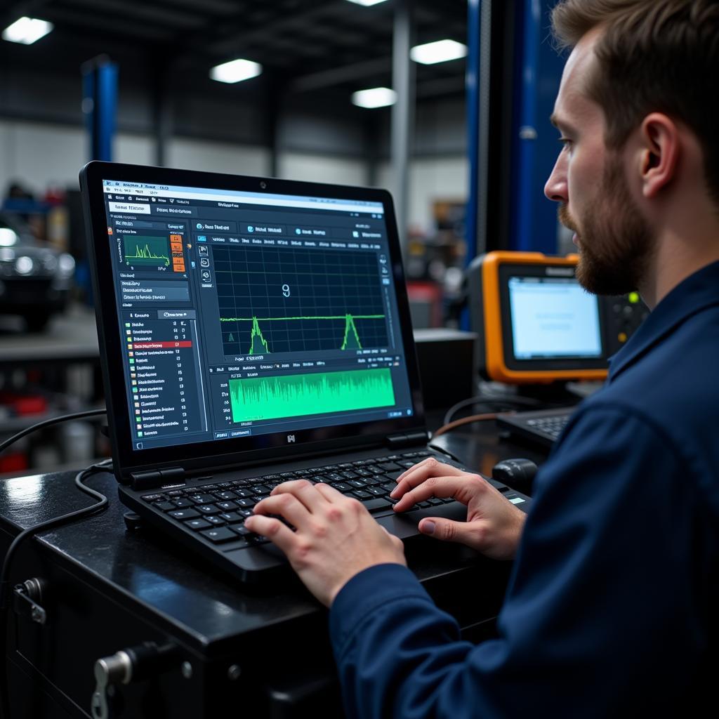 Advanced Diagnostic Tools in a Dex-Tech Auto Service Center