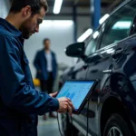 Advanced diagnostic tools being used in a 5 star auto service center