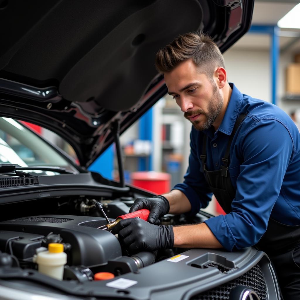 Agape Auto Service Technician Working