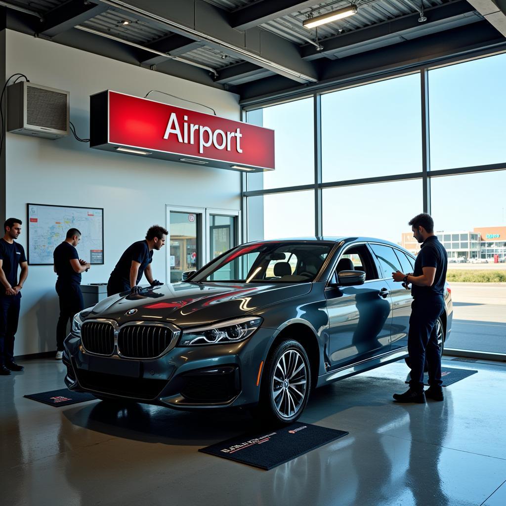 Car repair service at the airport