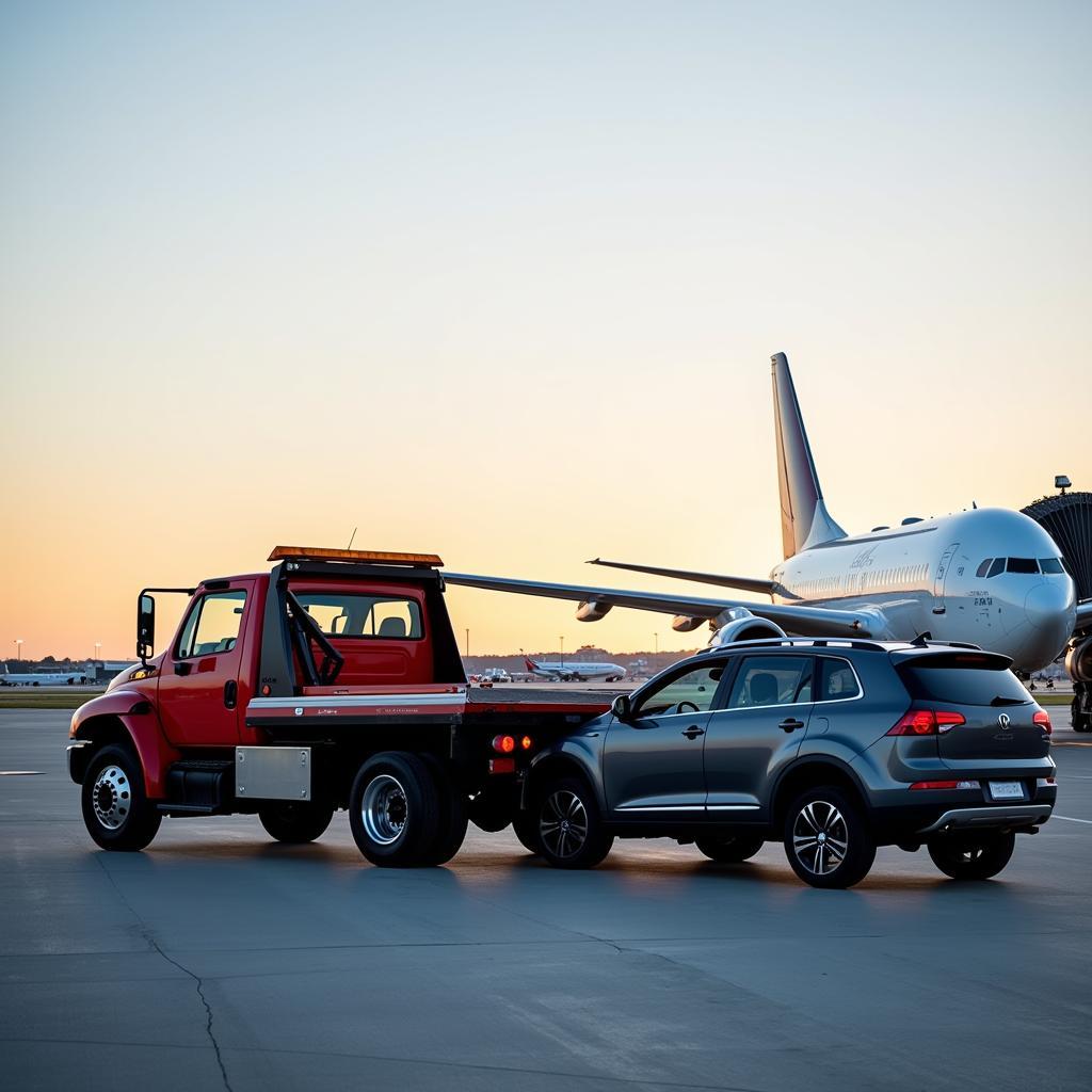 Emergency roadside assistance at the airport