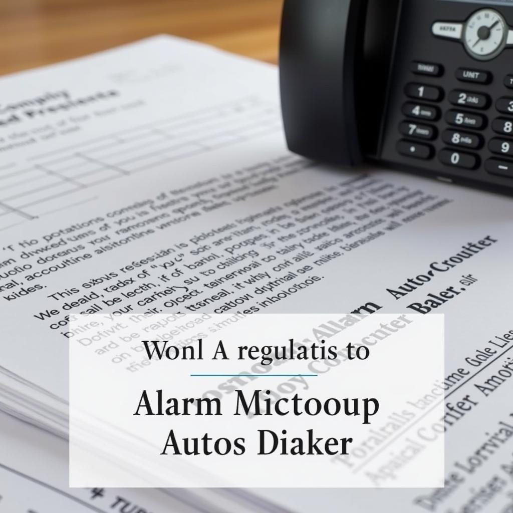 Alarm Auto Dialer Legal Compliance