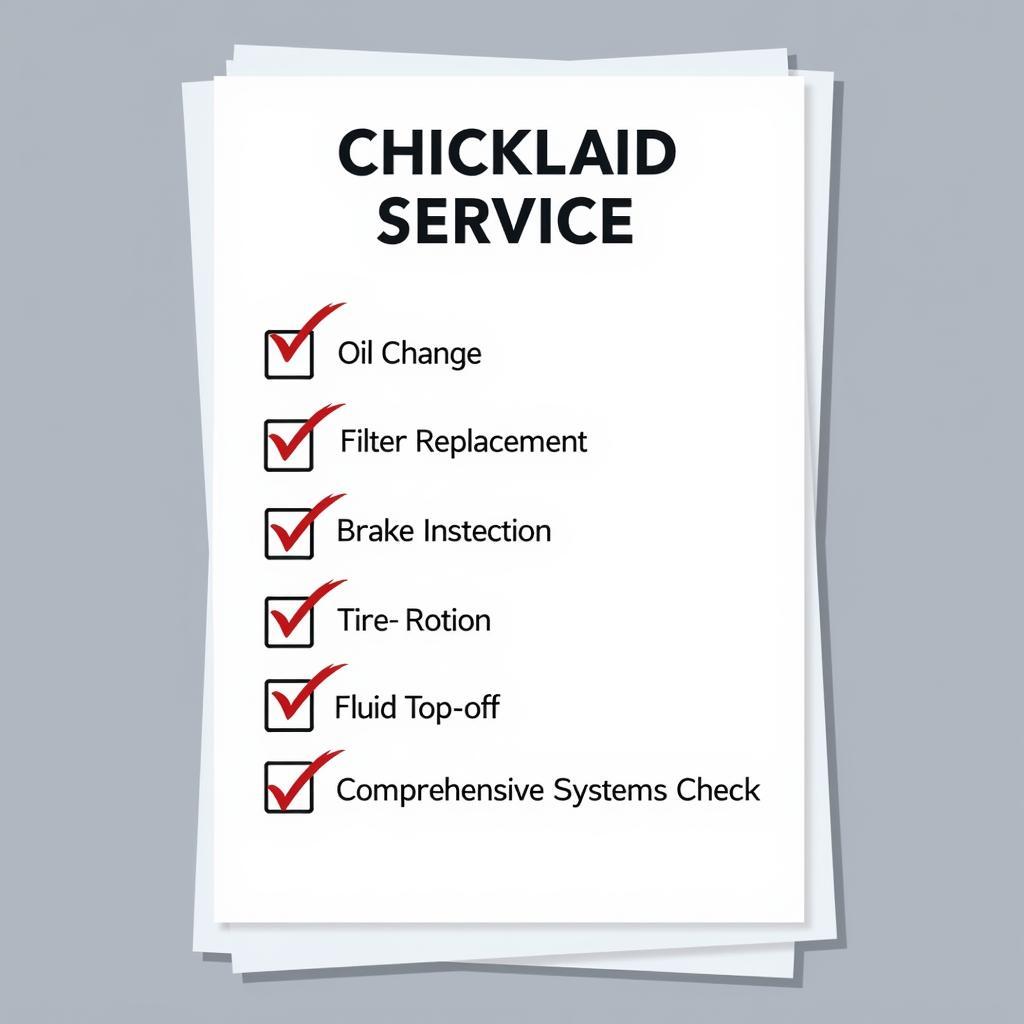 All-Pro Complete Auto Service Checklist