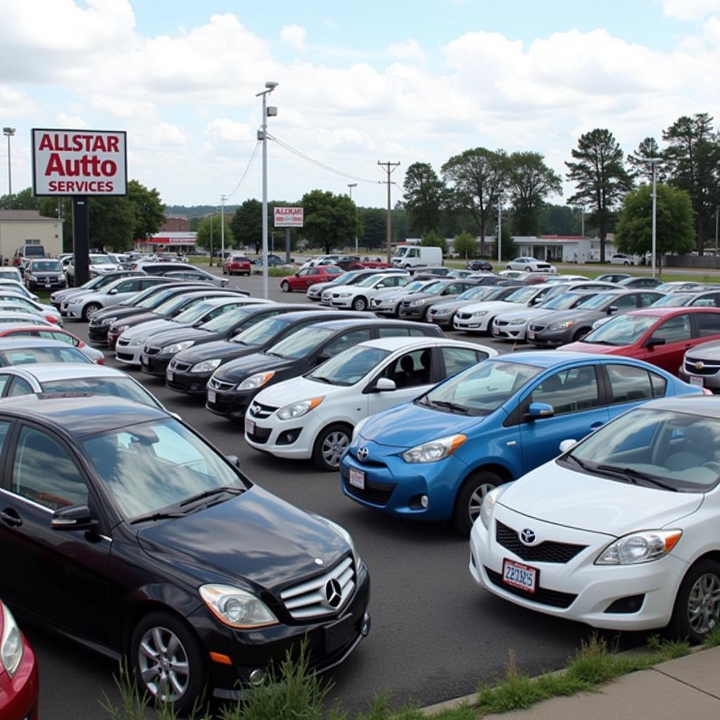 A Display of Used Cars Available at Allstar Auto Services LLC