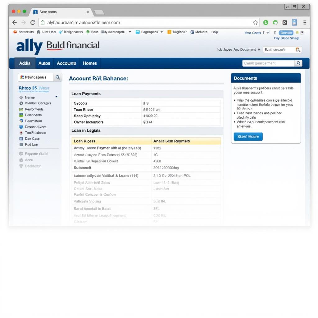 Ally Auto Financial Website Account Management