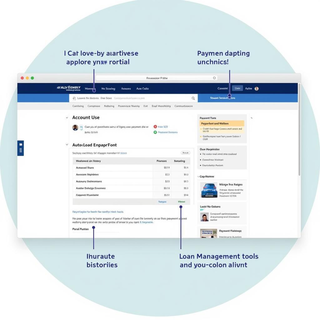 Ally Financial Online Auto Loan Management