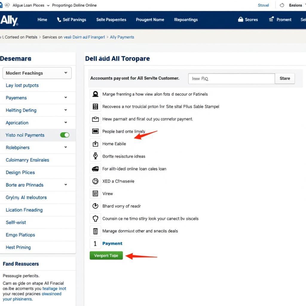 Ally Financial Website Self-Service Portal