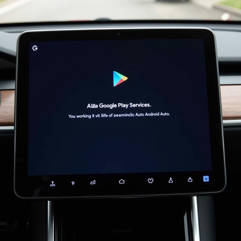 Android Auto displaying a Google Play Services error message