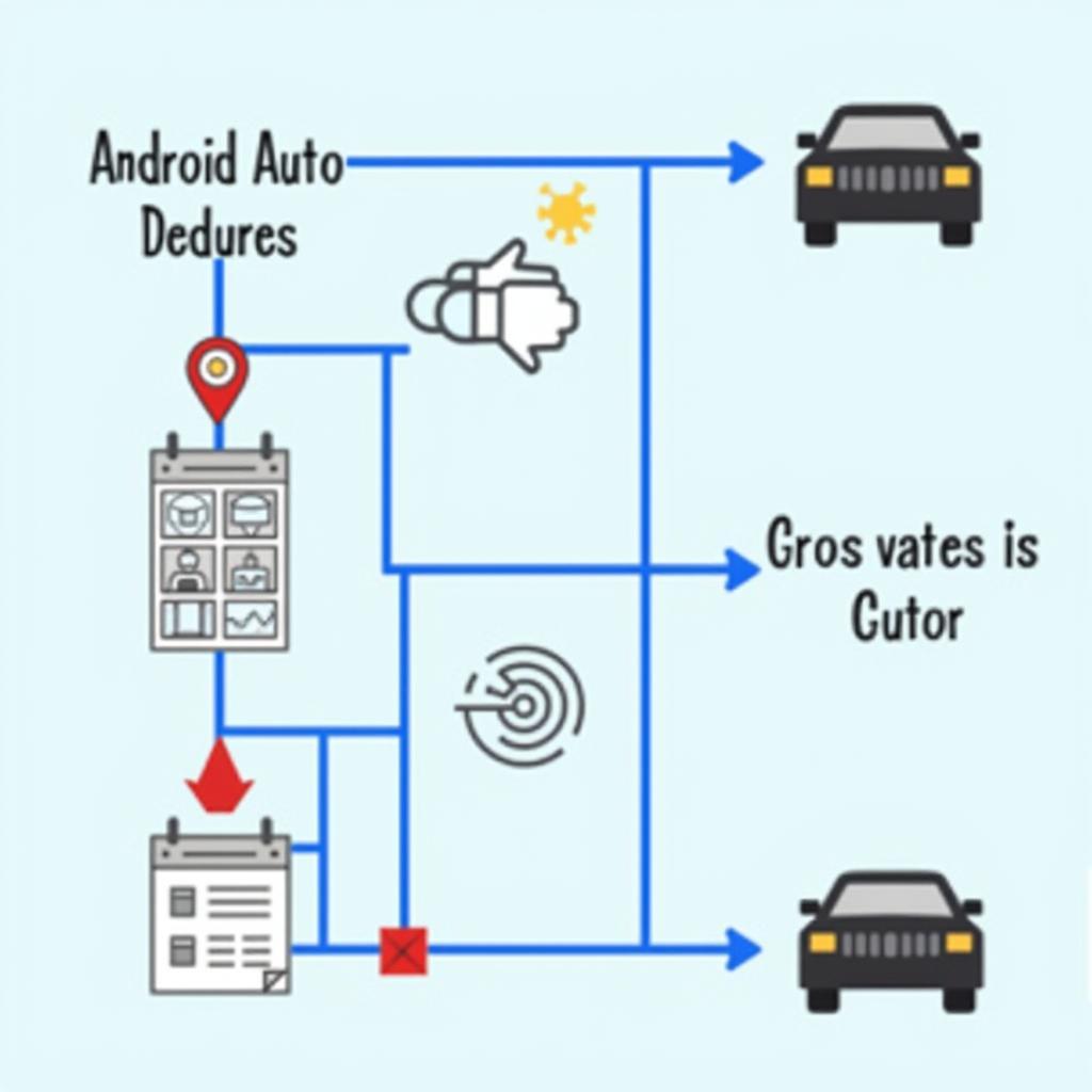 Android Auto and Google Services Connection Diagram