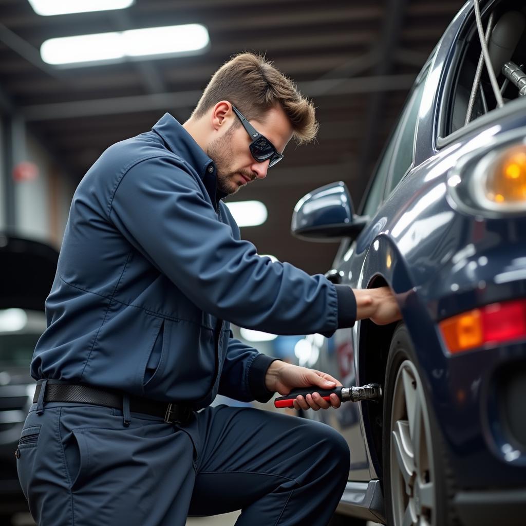 ASE Certified Mechanic Working on a Car in North Chesterfield VA