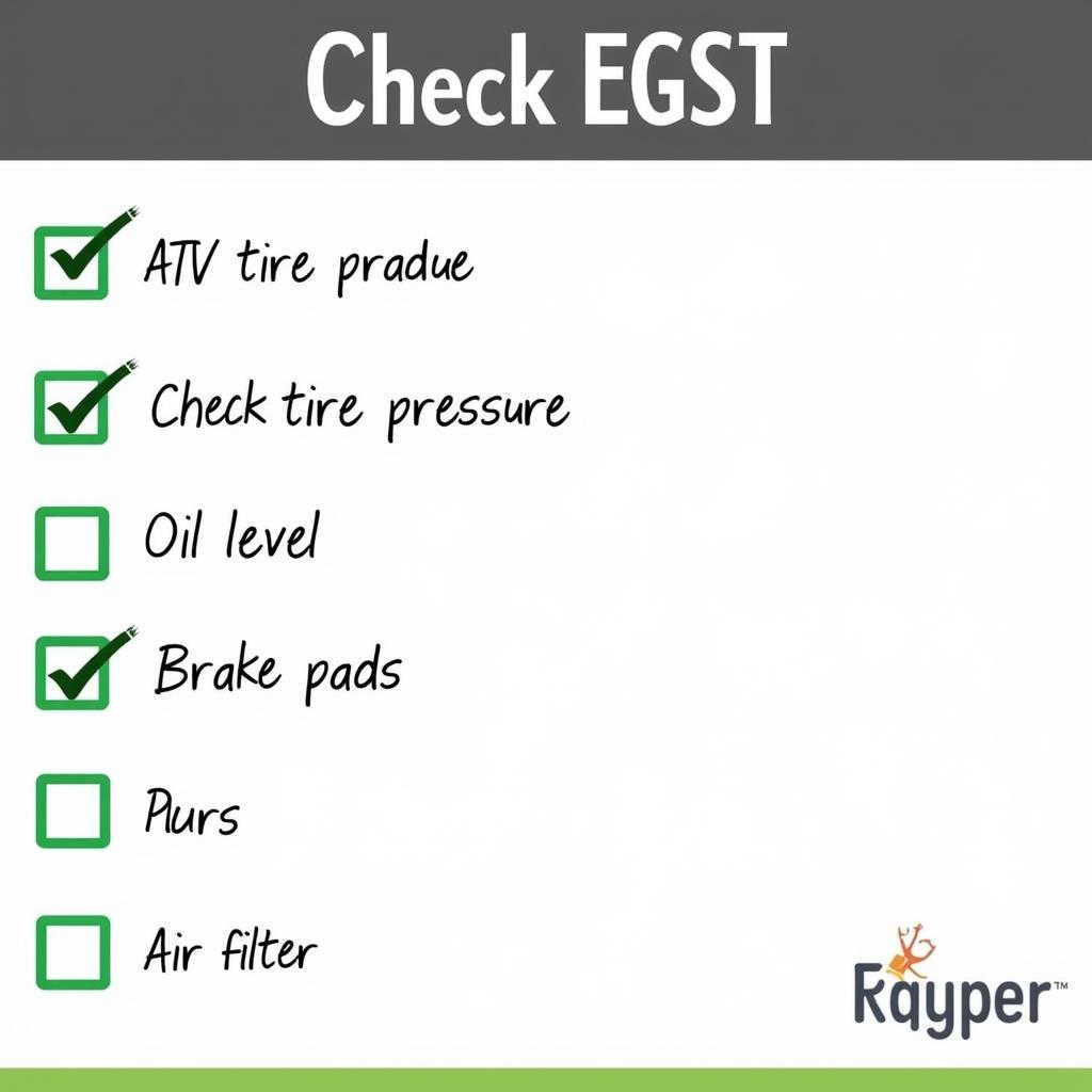 ATV Maintenance Checklist