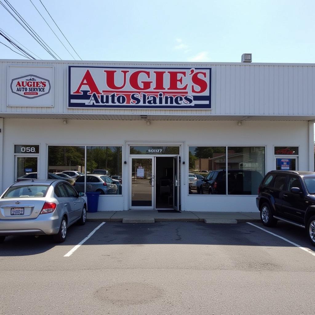 Augie's Auto Service Shop Front on Long Island