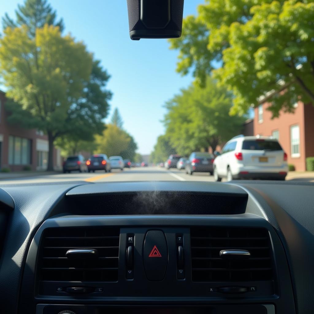 Car AC running in Augusta GA summer heat