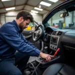 Springfield MO Auto AC Technician Servicing a Vehicle