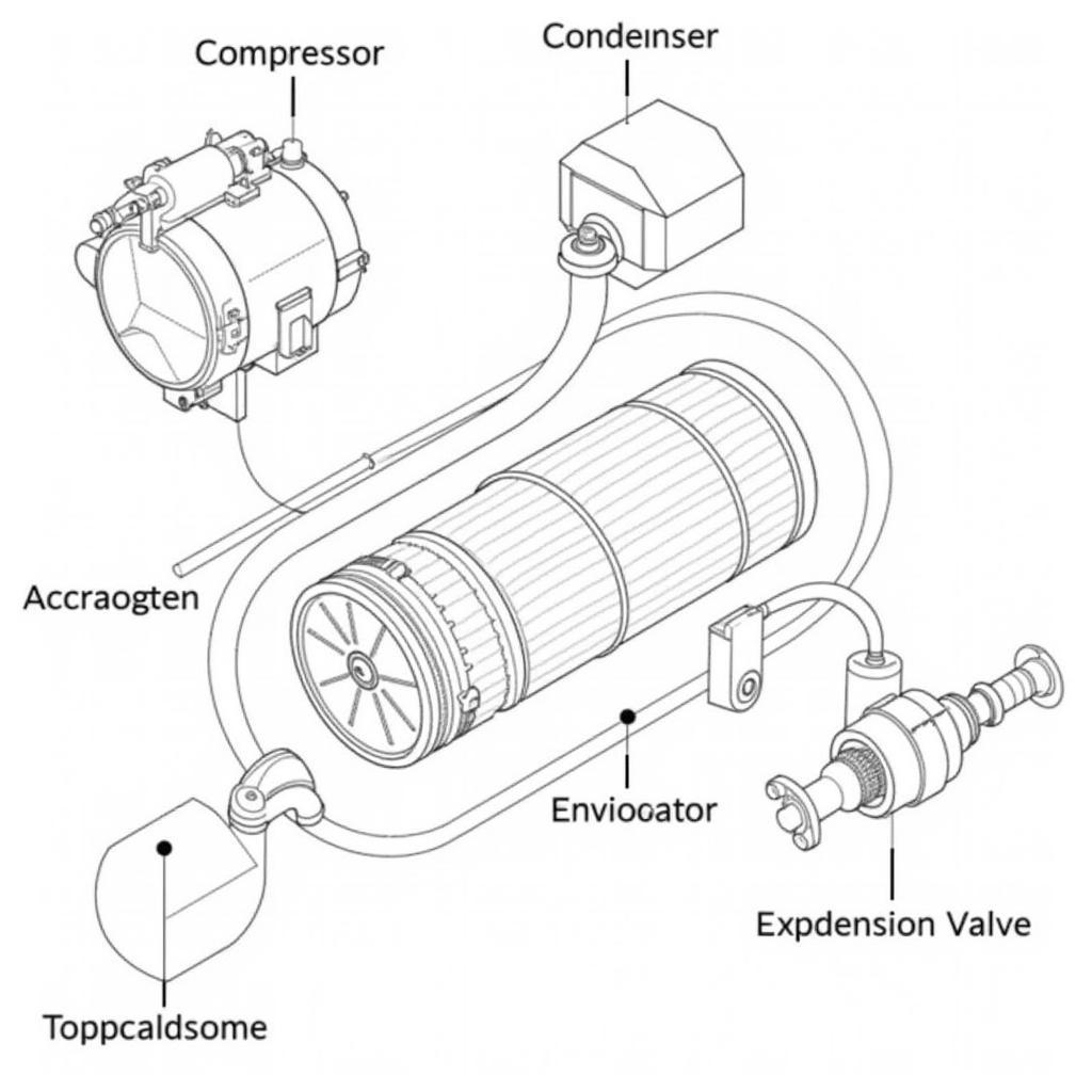 Car AC System Components Diagram