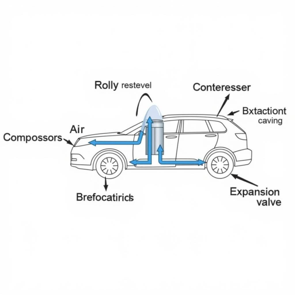 Car AC System Components Diagram