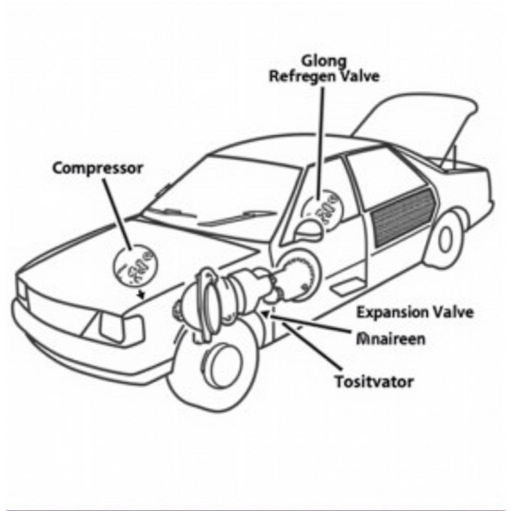 Diagram of Auto AC System Components in Tacoma