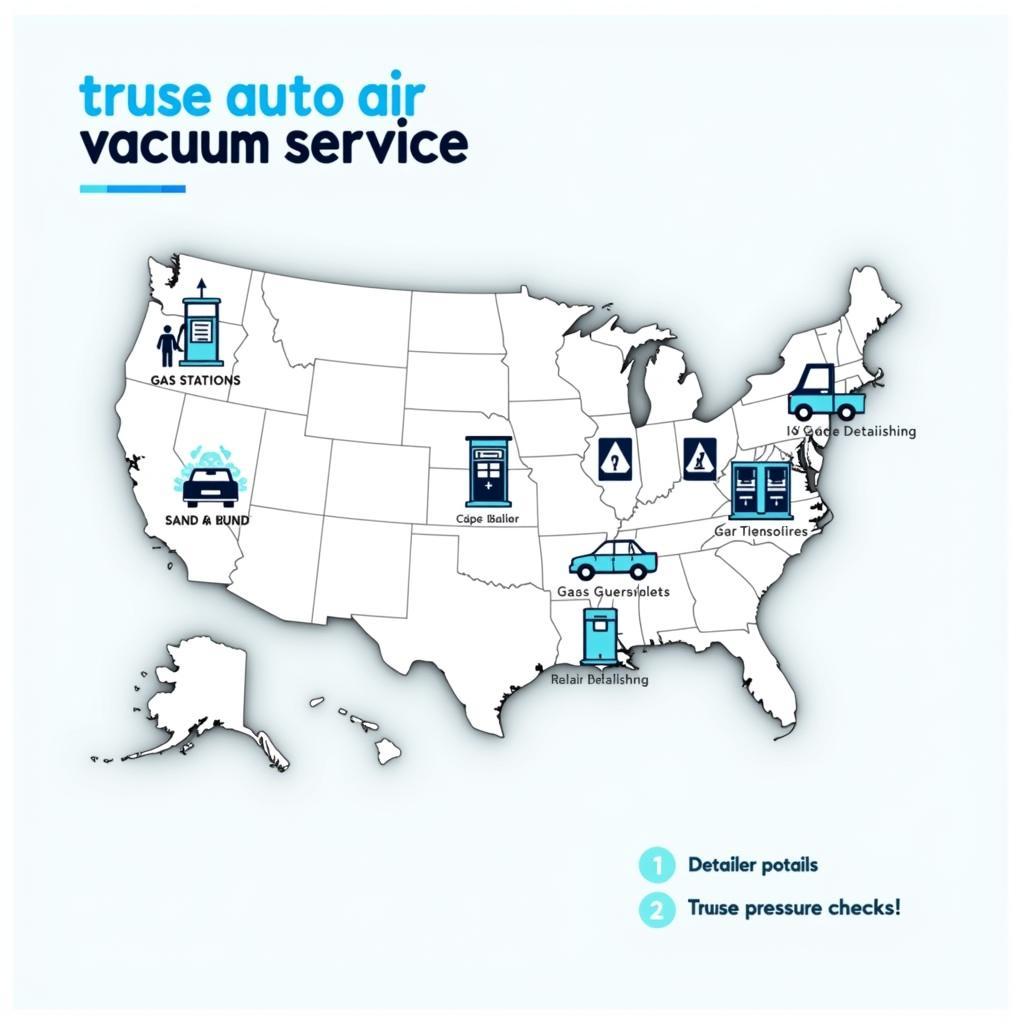 Map of Auto Air Vacuum Service Locations