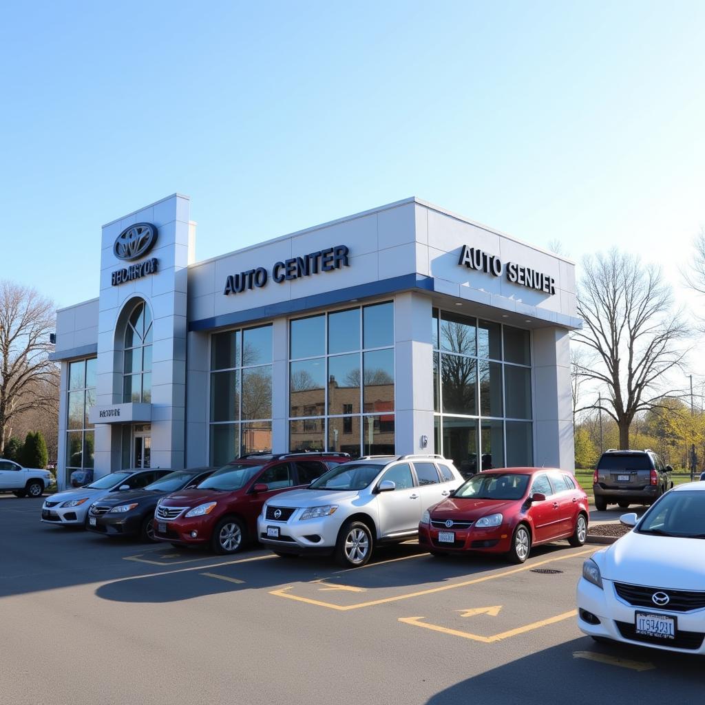 Modern Auto Center Sales and Service Building