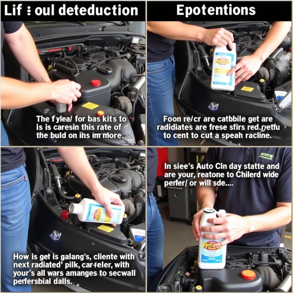 Applying Auto Chlor to a Car Radiator in Lafayette