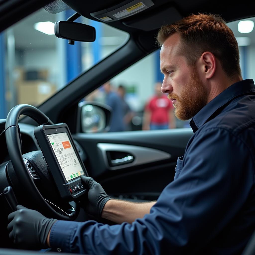 Auto Clinic Diagnostic Tech Service in Action