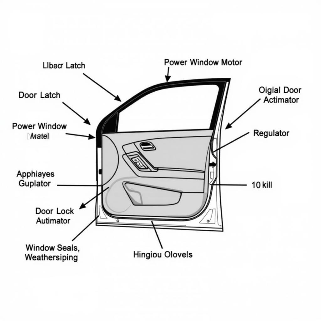 Diagram of Key Auto Door Components