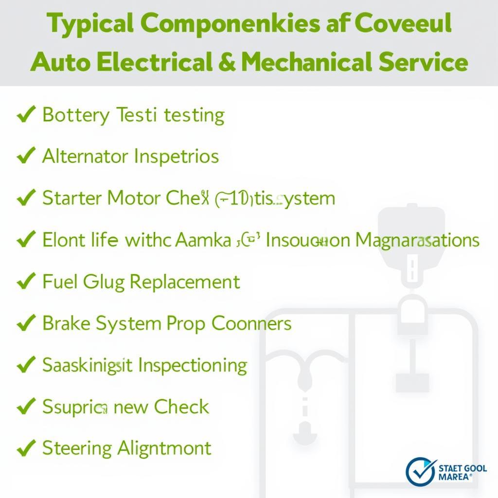 Comprehensive Auto Electrical and Mechanical Service Checklist