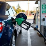 Refueling an LPG vehicle at a service station