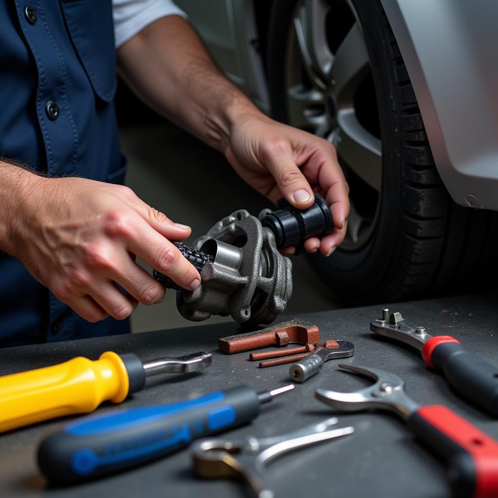 Car Part Replacement during Auto Mobil Service