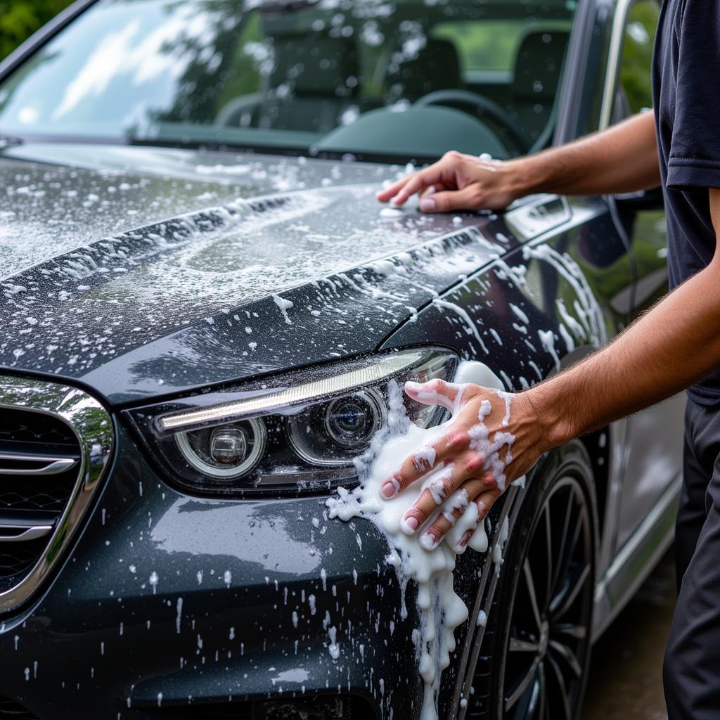 Car Wash as Part of Auto Prep Services