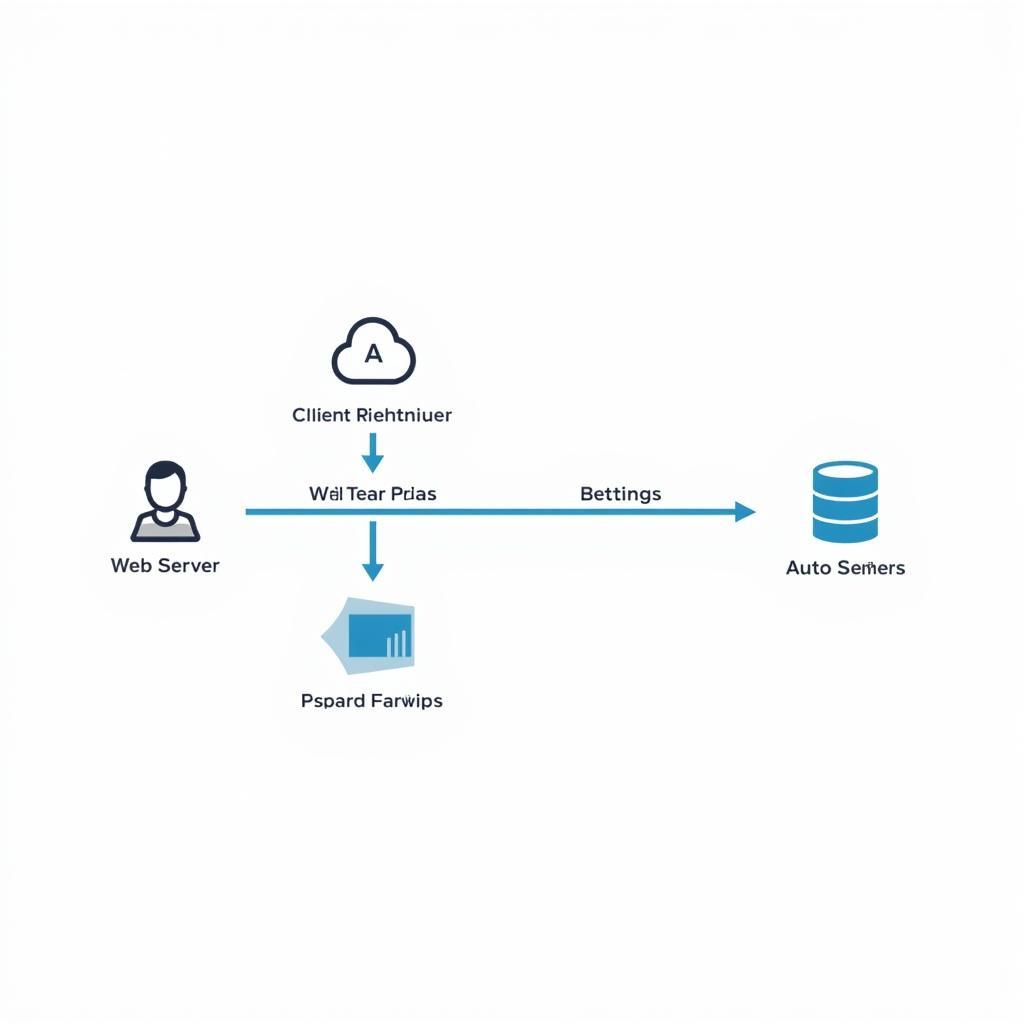 Diagram illustrating auto proxy settings in a network.