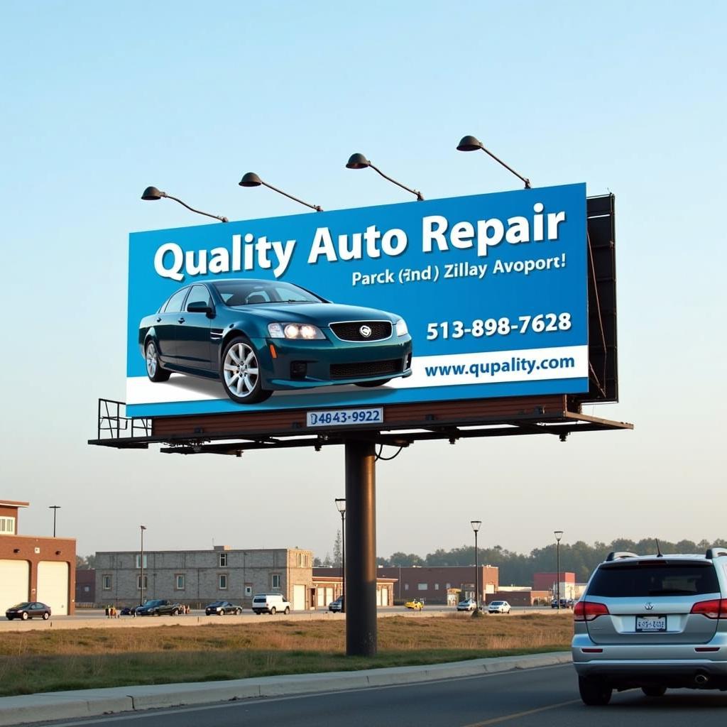 Effective Auto Repair Service Billboard Design