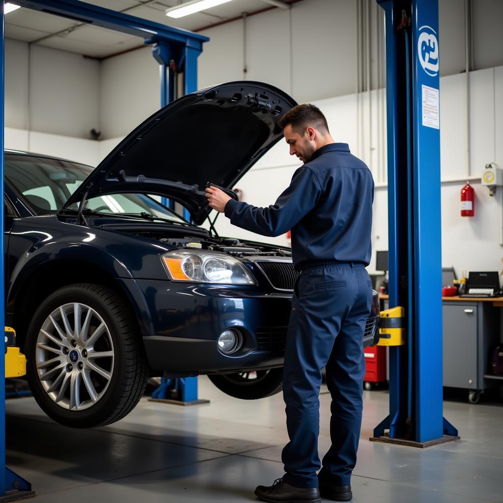 Mechanic Working on a Car in Oakdale PA