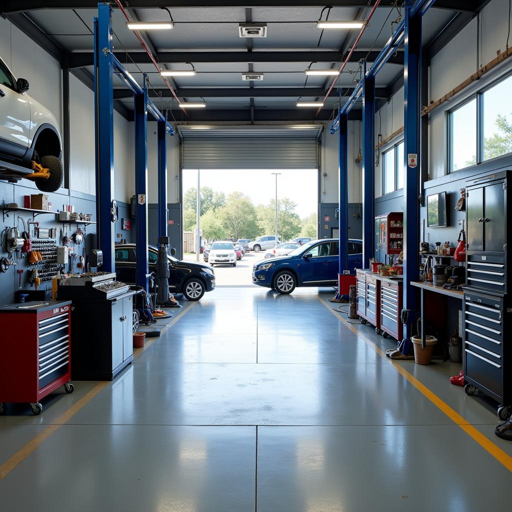 Inside an Auto Repair Shop near 76131